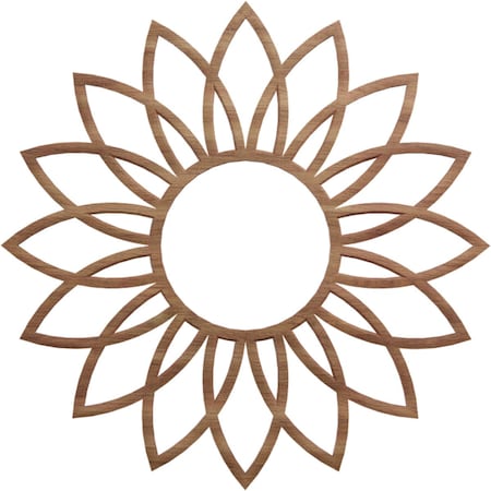Ekena Millwork Daisy Wood Fretwork Pierced Ceiling Medallion, Walnut, 16"OD x 5 5/8"ID x 3/8"T CMWP16X16X0375DAWA